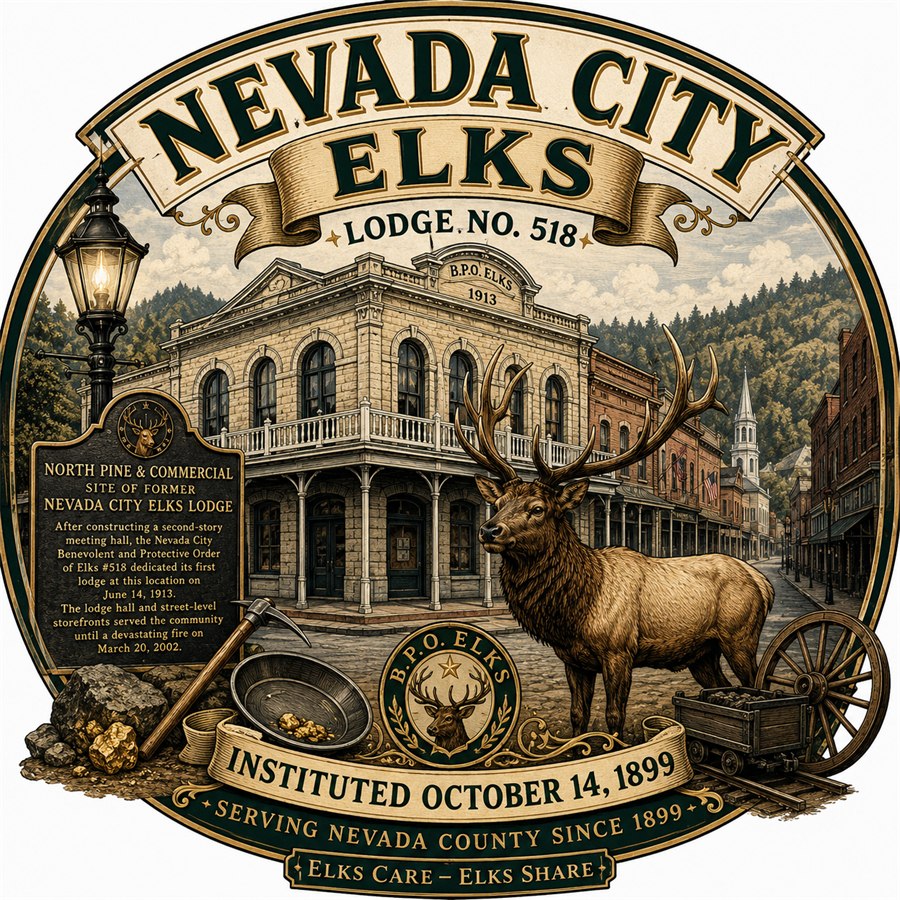 Nevada City Elks Lodge No. 518 logo